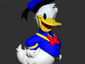 disneys donald duck zbrush file sculpture 3D Модель