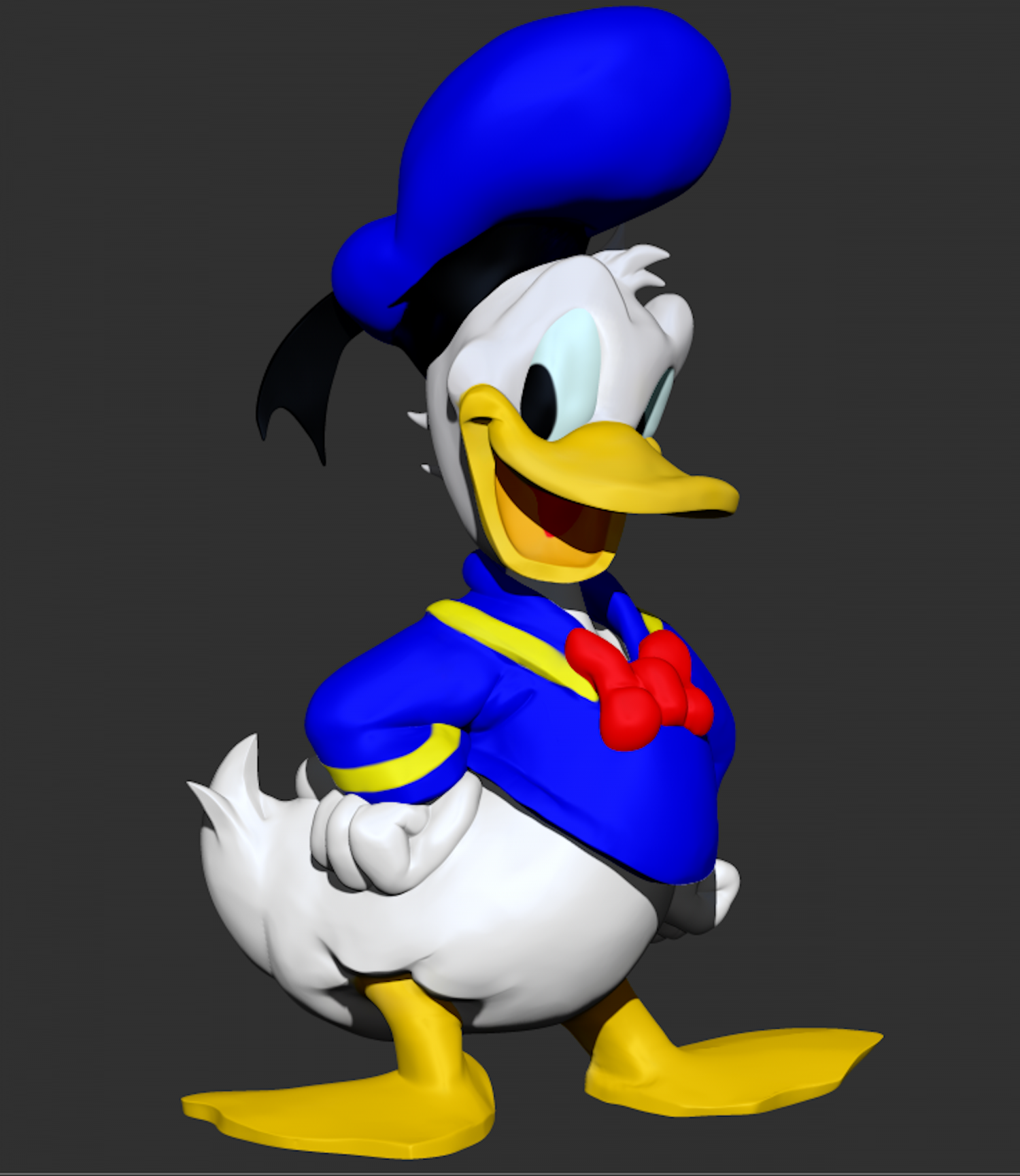 3D Donald Duck Character T-Pose model