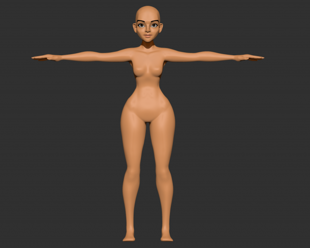 female body base mesh zbrush sculpt 3D Model in Woman 3DExport