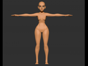 female body base mesh zbrush sculpt 3D Модель