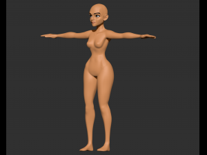 female body base mesh zbrush sculpt Modelo 3D