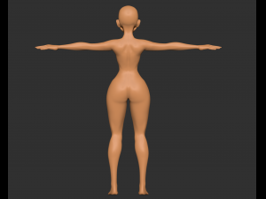 female body base mesh zbrush sculpt Modelo 3D