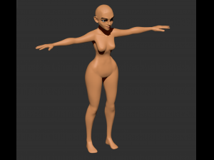 female body base mesh zbrush sculpt Modelo 3D