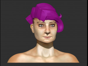 female face - zbrush sculpture and textures 3Dモデル