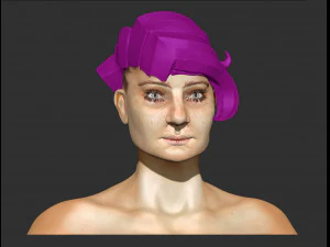 female face - zbrush sculpture and textures 3D Model