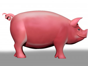 pig zbrush sculpt and polypaint 3D Модель