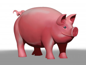 pig zbrush sculpt and polypaint 3D Модель