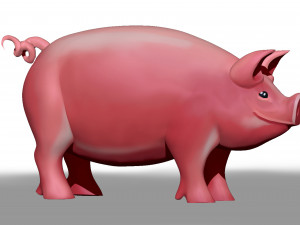 pig zbrush sculpt and polypaint 3D Модель