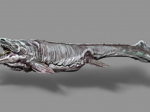 dino sea creature zbrush sculpt and polypaint Model 3D