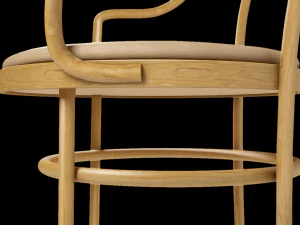 4 wooden chairs 3D Model