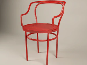 4 wooden chairs 3D Model