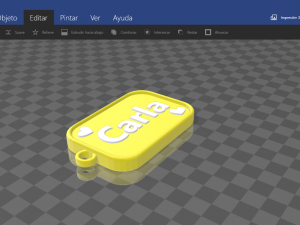 keychain with name carla Model Cetak 3D