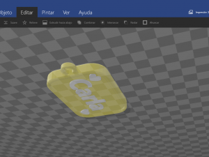 keychain with name carla Model Cetak 3D