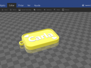 keychain with name carla Model Cetak 3D