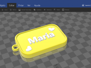 keychain with name maria 3D Print Model