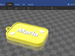 keychain with name maria 3D Print Model