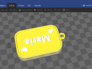 keychain with name maria 3D Print Model