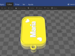 keychain with name maria 3D Print Model