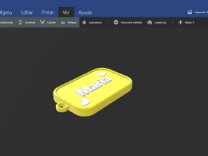 keychain with name maria 3D Print Model