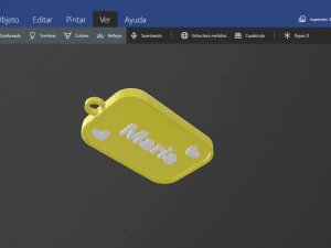 keychain with name maria 3D Print Model