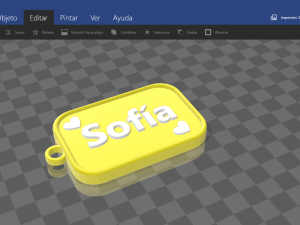 keychain with name sofia 3D Print Model