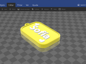 keychain with name sofia 3D प्रिंट मॉडल