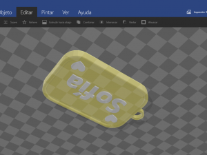 keychain with name sofia 3D प्रिंट मॉडल