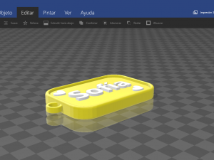 keychain with name sofia 3D प्रिंट मॉडल