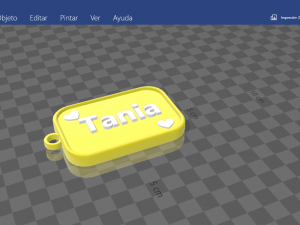 keychain with tanias name 3D-Druckmodell