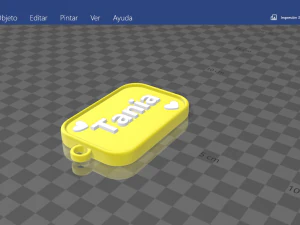 keychain with tanias name 3D Print Model