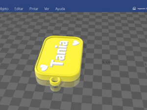 keychain with tanias name 3D Print Model