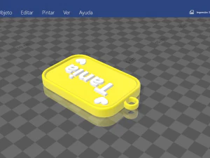 keychain with tanias name 3D Print Model