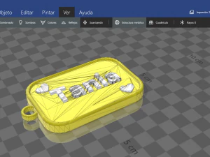 keychain with tanias name 3D Print Model