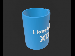 vase cup i love baby 3D Print Model