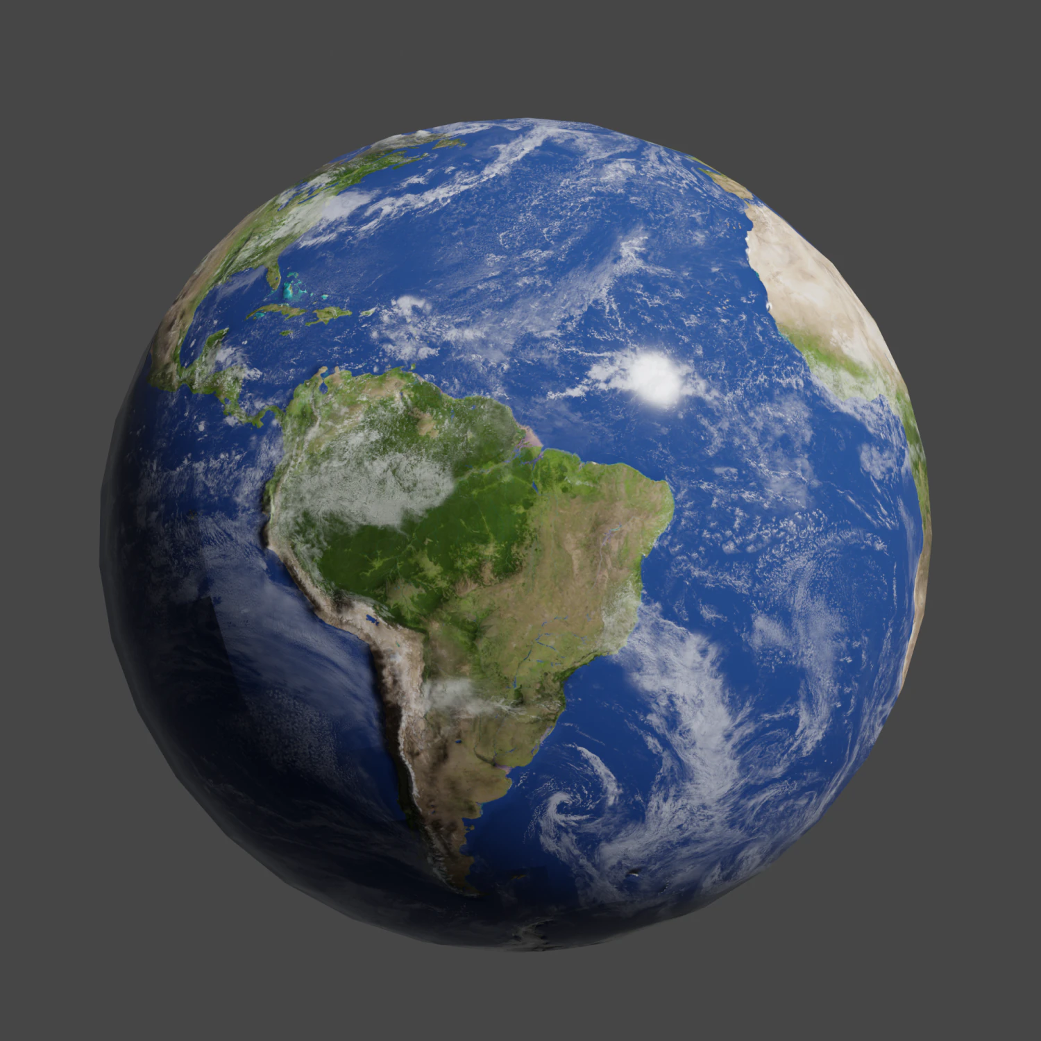 low polygon planet earth 3D Model .c4d .max .obj .3ds .fbx .stl .blend 