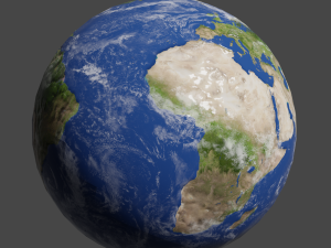 low polygon planet earth 3D 모델