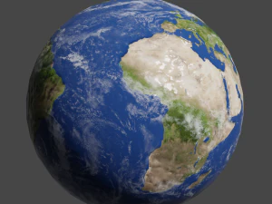low polygon planet earth 3D Model