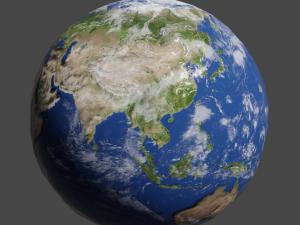 low polygon planet earth 3D 모델