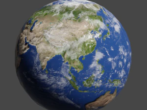 low polygon planet earth 3D Model