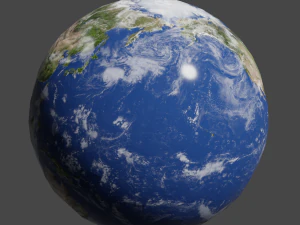 low polygon planet earth 3D Model