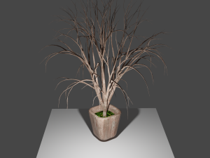 pot with tree 3D Model