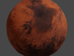 mars planet with low polygons 3D Model