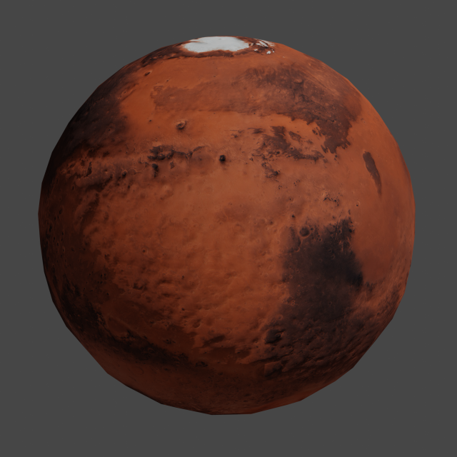 mars planet with low polygons Gratis Modello 3D in Panorami 3DExport