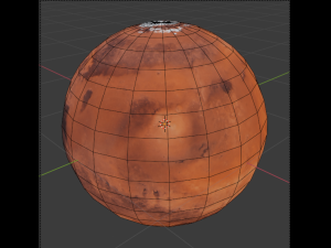 mars planet with low polygons Model 3D