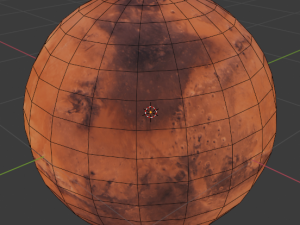 mars planet with low polygons Model 3D