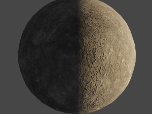 mercury planet with low polygons 3D Модель
