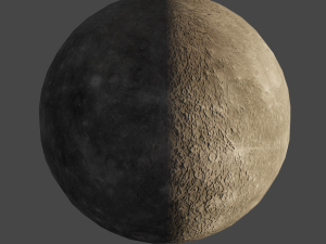 mercury planet with low polygons 3D Model