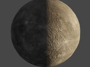 mercury planet with low polygons 3D Model