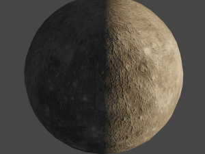mercury planet with low polygons 3D Model