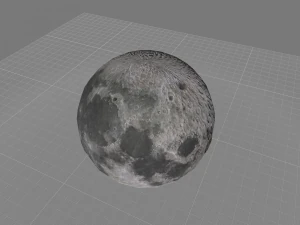 moon planet with low polygons 3D Model